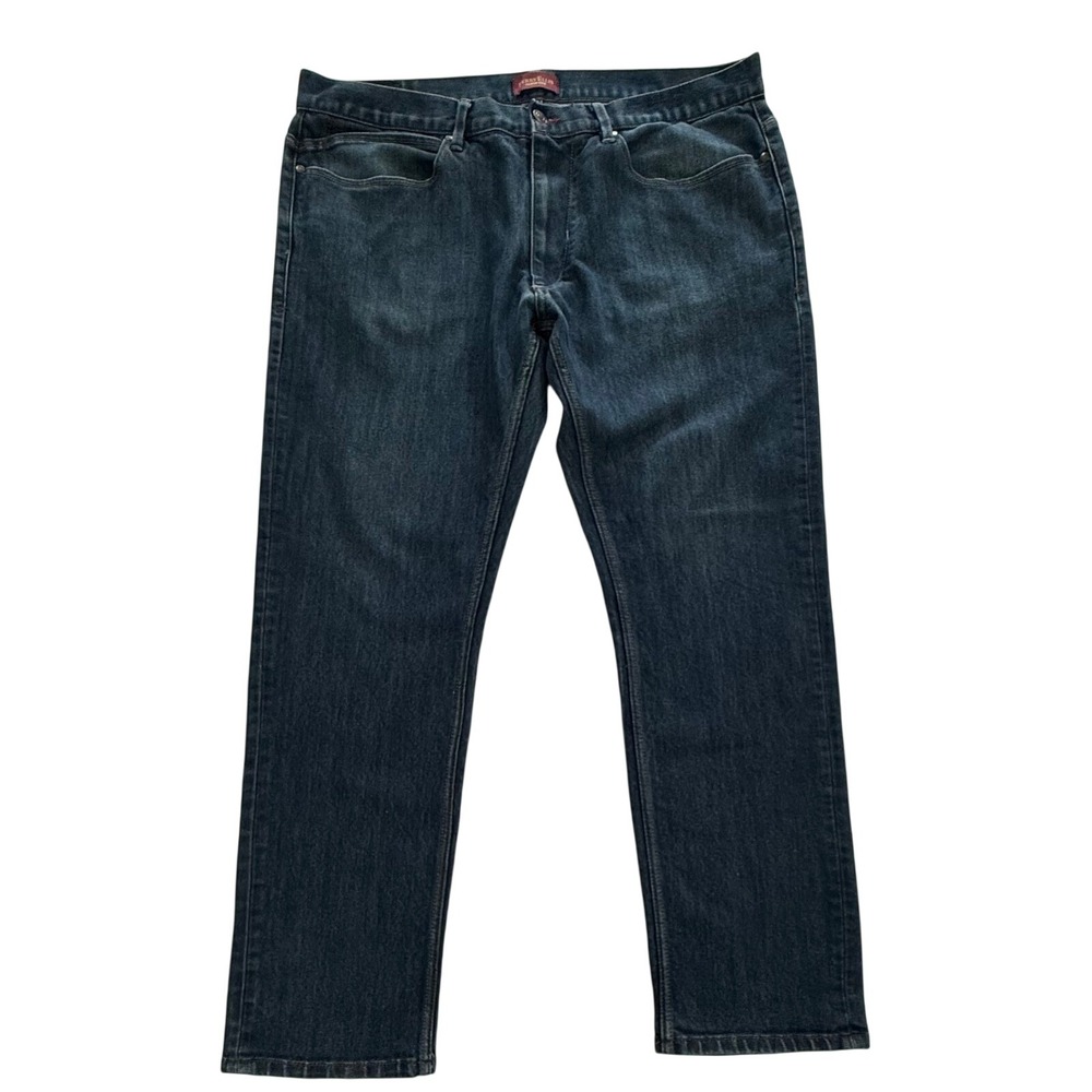 Perry Ellis Premium Denim Mens 38x32 Dark Wash Straight Leg Stretch Jeans M126